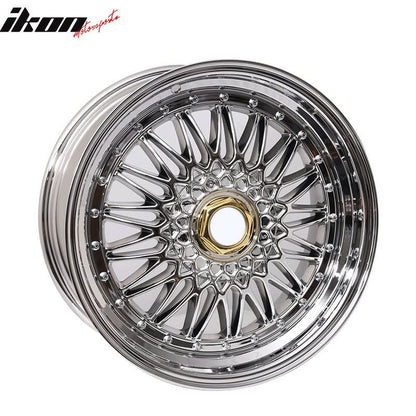 (4) 18X8.0 +35 5X114.3 / 5X120 Step Lip Deep Dish Mesh Wheels Rims