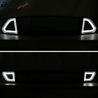 2015-2017Â Ford Mustang Front Upper Mesh Grille Smoked DRL Turn Signal