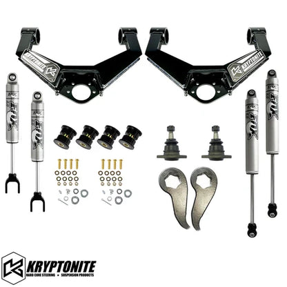 Kryptonite Stage 3 Leveling Kit With Fox Shocks For 2011–2019 Chevy/GMC 2500HD/3500HD