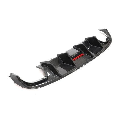 Audi A4 B8 S-Line / S4 Sedan Carbon Fiber Rear Bumper Lip With Brake Light 2008 - 2012