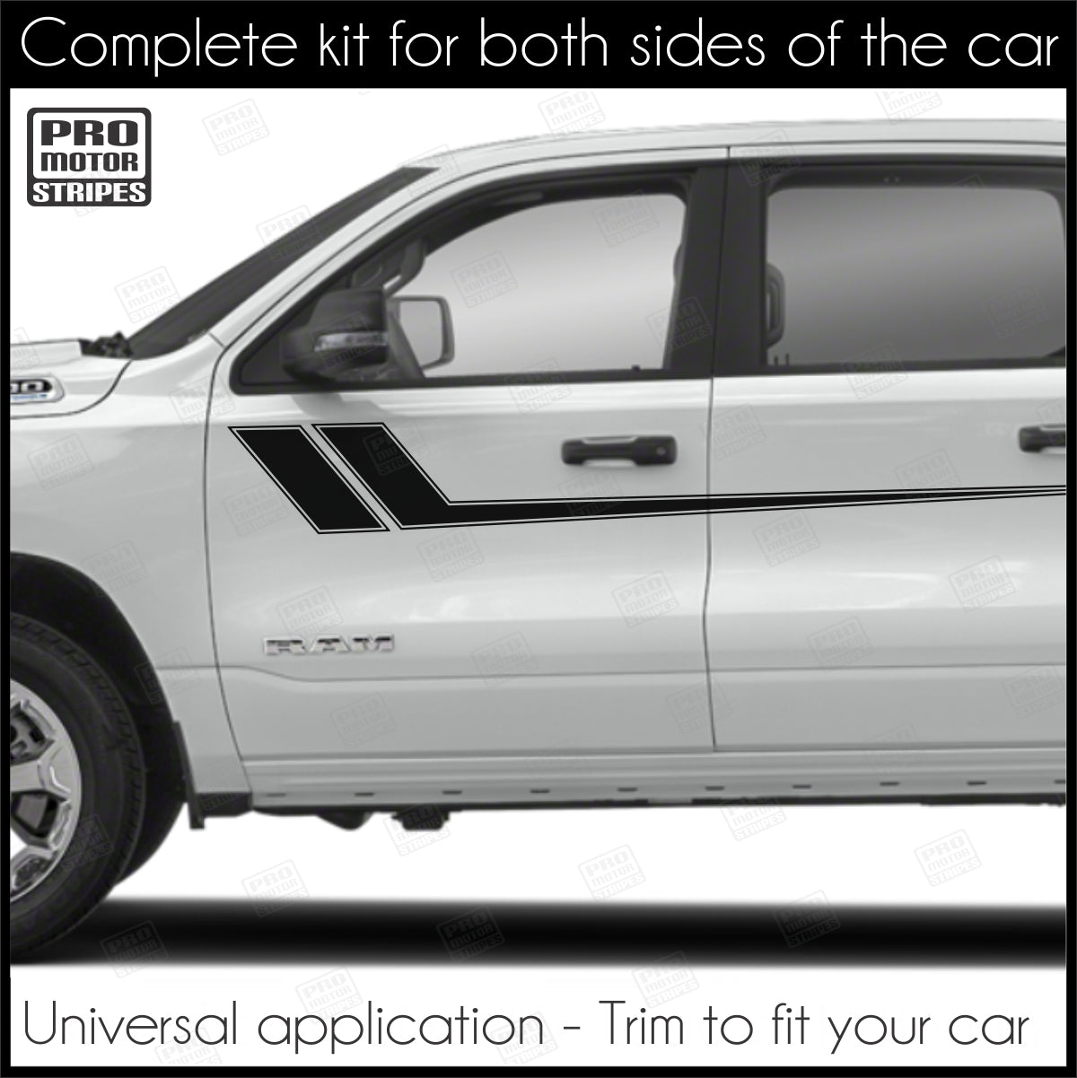 Universal Speed Accent Side Stripes Decals For Truck or SUV
