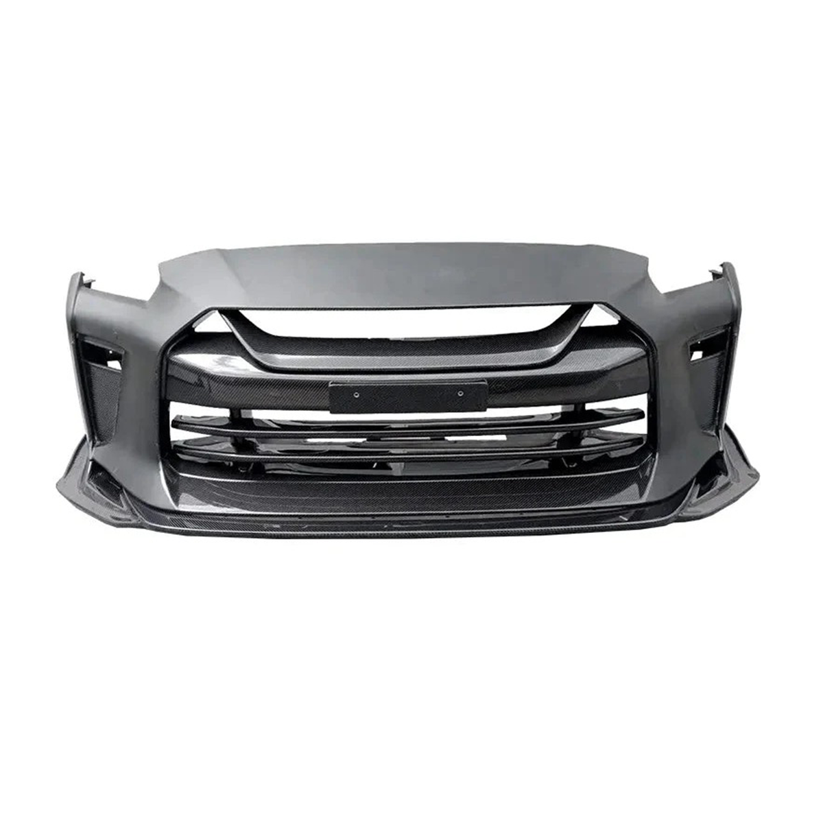 Carbon Fiber Front Bumper with Lip for Nissan GT R R35