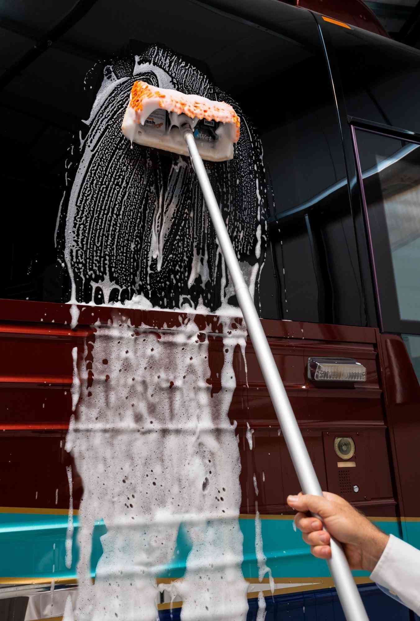 Wet or Waterless Mop Kit 10" w/ Easy Reach Shur-Line Pole for RVs & Aircraft