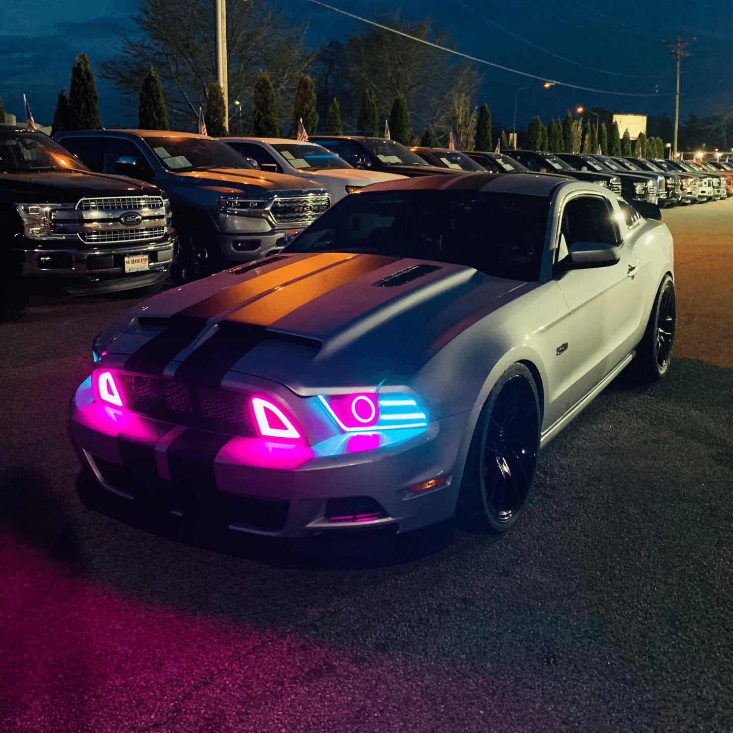 NTXGlow RTR Style RGB Grille (2013-2014 Ford Mustang)