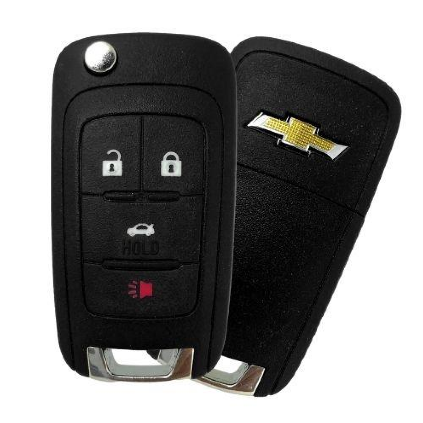 Chevrolet 2010-2021 OEM 4 Button Flip Key Remote AVL-B01T1AC/ OHT01060512 / V2T-01060512