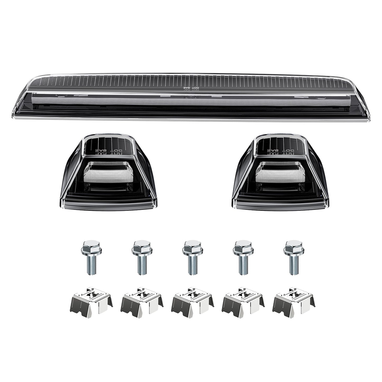 2020-2026+ GMC Chevy HD Smoked White Amber LED Roof Cab Lights