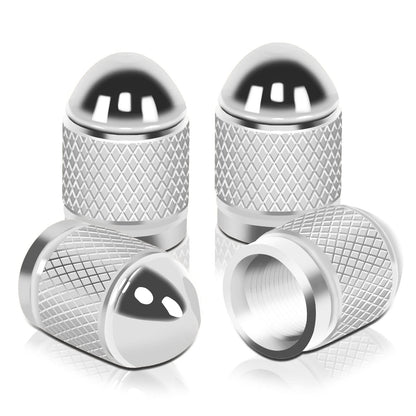 Acorn Grip Valve Caps - Silver