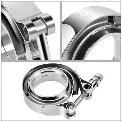 2" V-Band Clamp & Flange Set Stainless Steel Exhaust Piping
