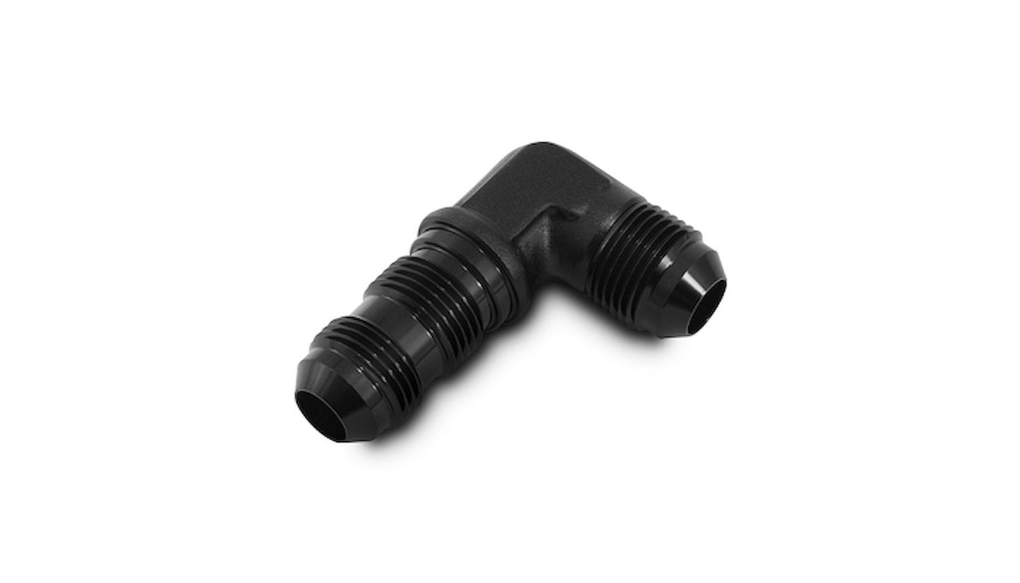 Bulkhead Fitting 4AN 90 Degree Black