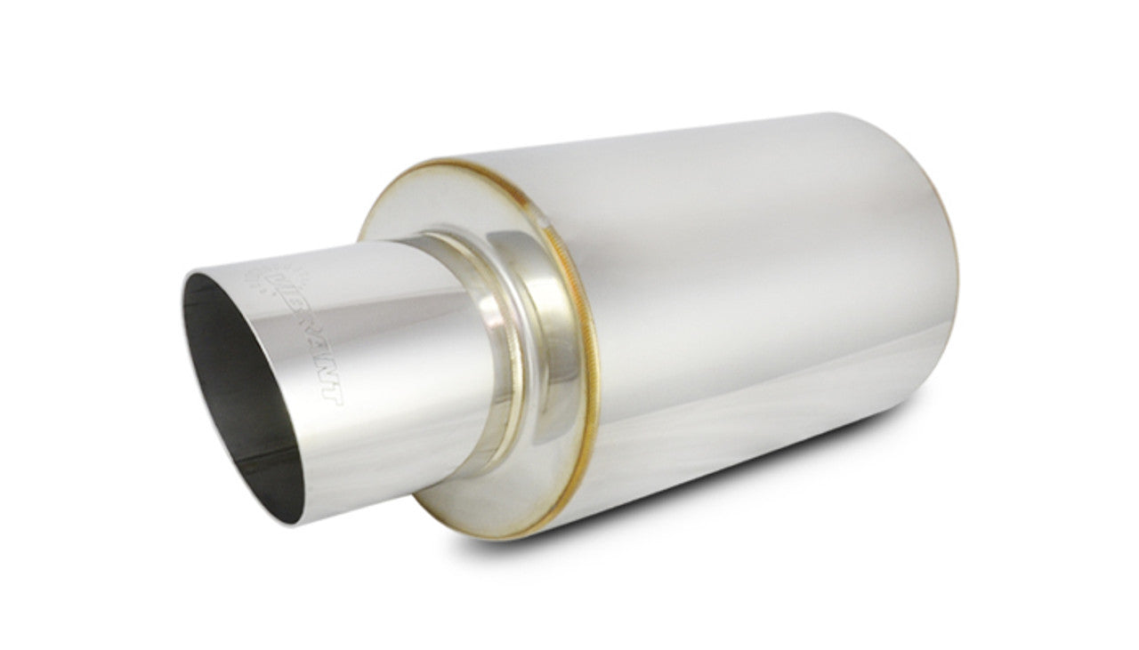 MUFFLER ROUND SS TURBO 3IN/4IN