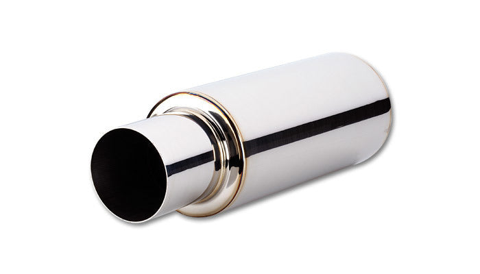 MUFFLER ROUND SS 4IN TURBO