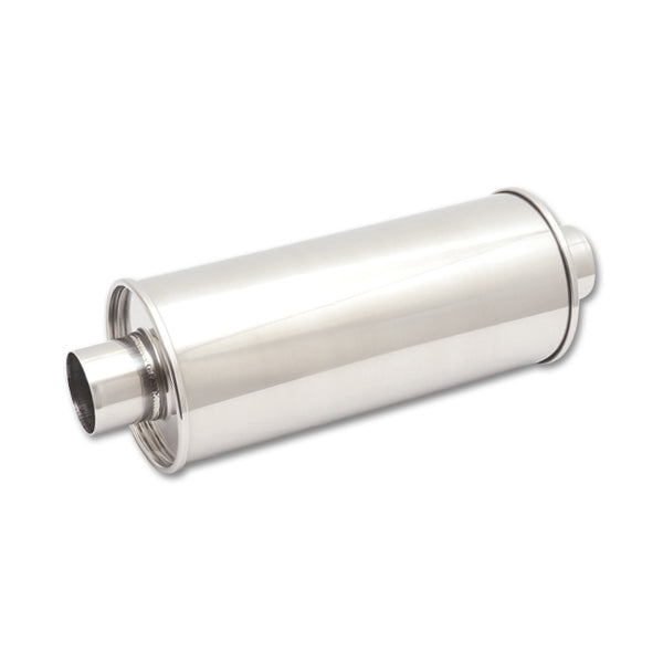MUFFLER ROUND SS POLISHED 2.5