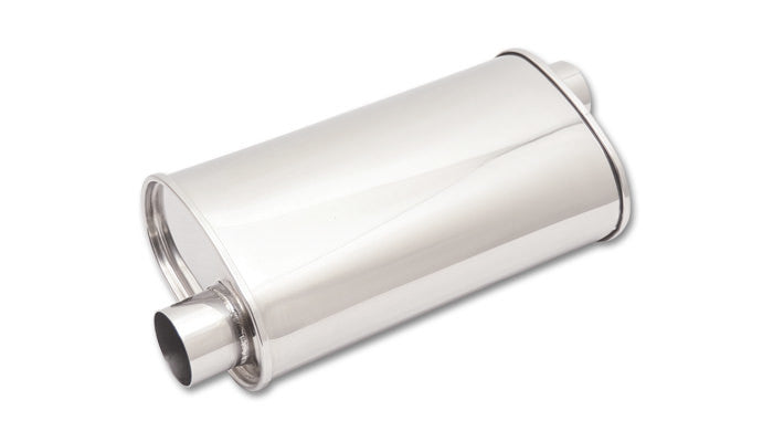 MUFFLER OVAL SS 3IN OFFSET