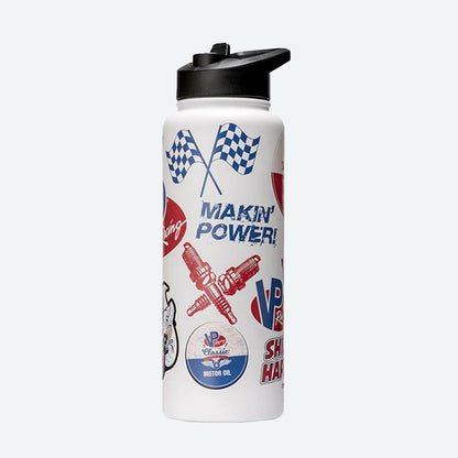 VP Racing - 34 oz. Quencher White Stainless Steel Water Bottle