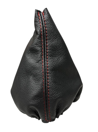 Genuine Leather SHIFT BOOT BLACK RED STITCH for VW Golf Jetta GTI GLI R32 MK5