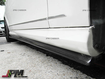 DP Style Carbon Fiber Side Skirt Add-on Lips Fits For 2008-2014 Mercedes-Benz W204 C204 C-Class with AMG Sport Package Only