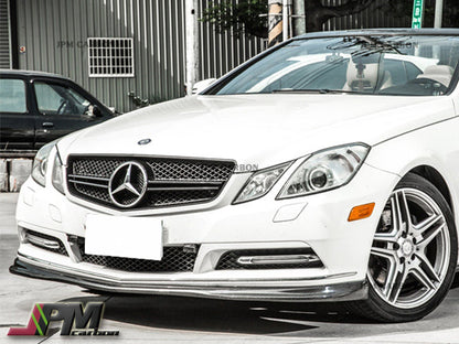 [JPMCarbon] DP Style Carbon Fiber Front Bumper Add-on Lip Fits For 2010-2013 Mercedes-Benz C207 Pre-facelift E-Class with Standard Package Only