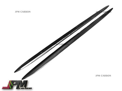 Carbon Fiber Side Skirt Add-on Covers Fits For 2015-2018 Mercedes-Benz W218 Facelift CLS-Class with AMG Sport Package Only