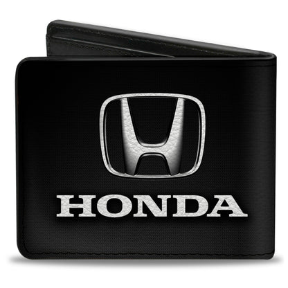 Bi-Fold Wallet - Honda Logo Black Silver White