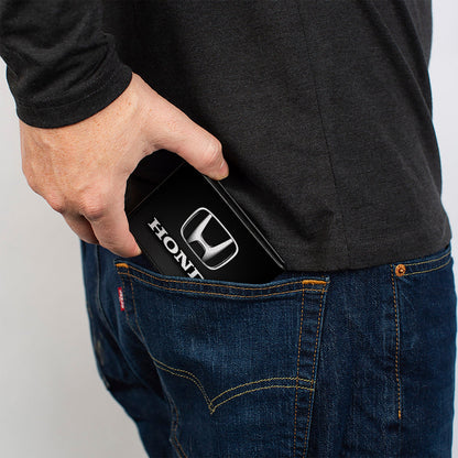 Bi-Fold Wallet - Honda Logo Black Silver White