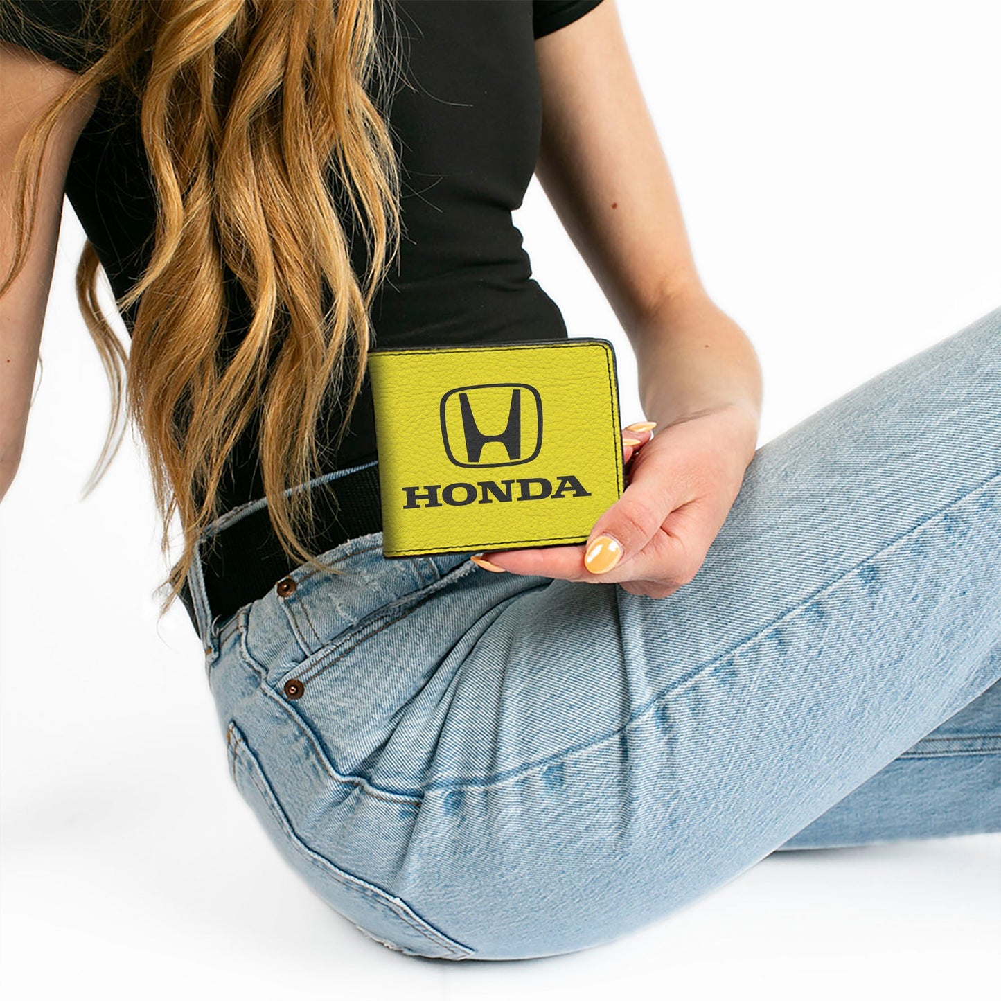 Bi-Fold Wallet - Honda Logo Yellow Black