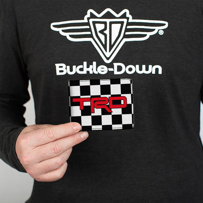 Bi-Fold Wallet - Toyota Racing Development TRD Logo Checker Black/White/Red