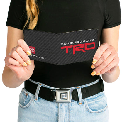 Bi-Fold Wallet - TOYOTA RACING DEVELOPMENT TRD and Toyota Logos Step Stripe Black/Gray/White/Red