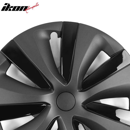 2024-2025 Tesla Model 3 18'' S Style Wheel Covers Gunmetal&Gloss Black