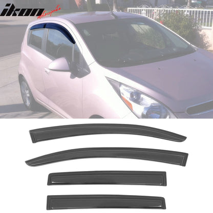 2013-2015 Chevy Spark Hatchback Sedan Acrylic Window Visors 4Pc Set