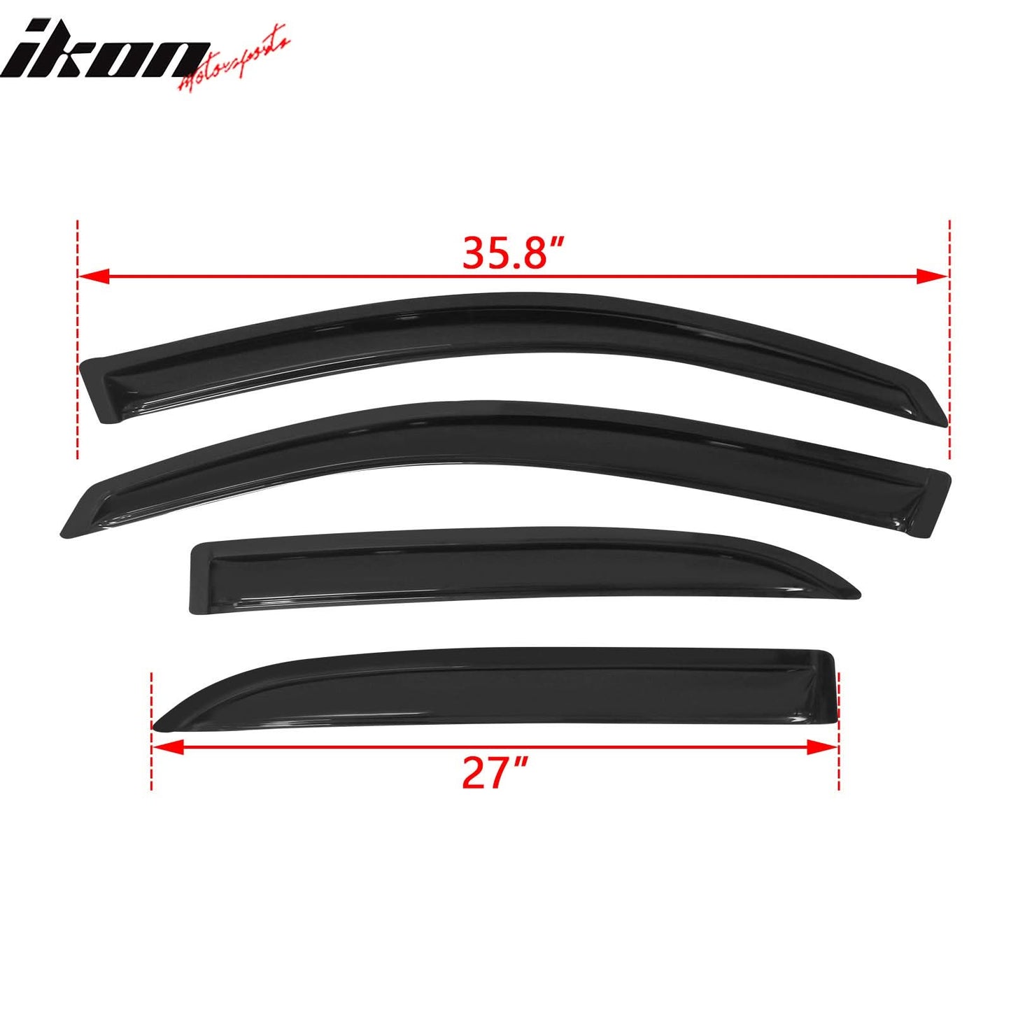 2005-2009 Chevy Equinox Pontiac Torrent Visor Windows Acrylic