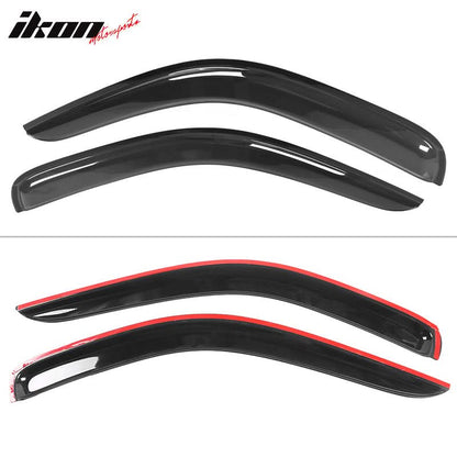 1997-2004 Dodge Dakota 2Dr Tape On Smoke 2PCS Window Visors Acrylic