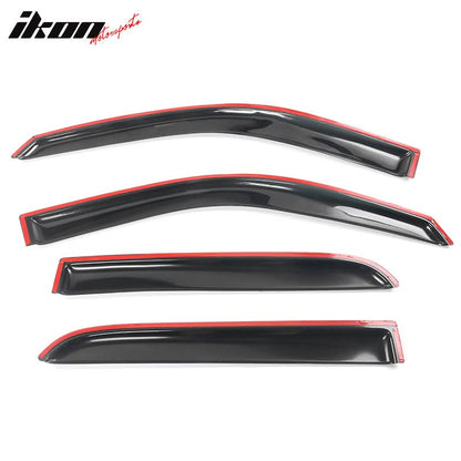 2009-2024 Dodge Ram 1500 Crew Slim Smoke Tinted Window Visor Acrylic