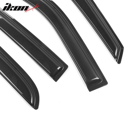 2009-2024 Dodge Ram 1500 Crew Slim Smoke Tinted Window Visor Acrylic