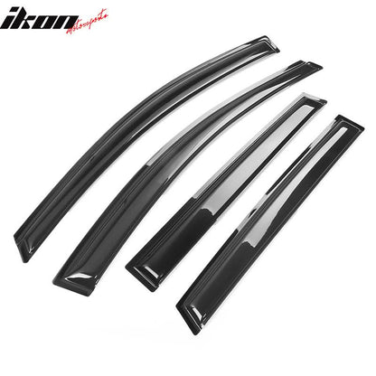 2013-2019 Ford Escape Smoke Tinted Slim Style Window Visors Acrylic