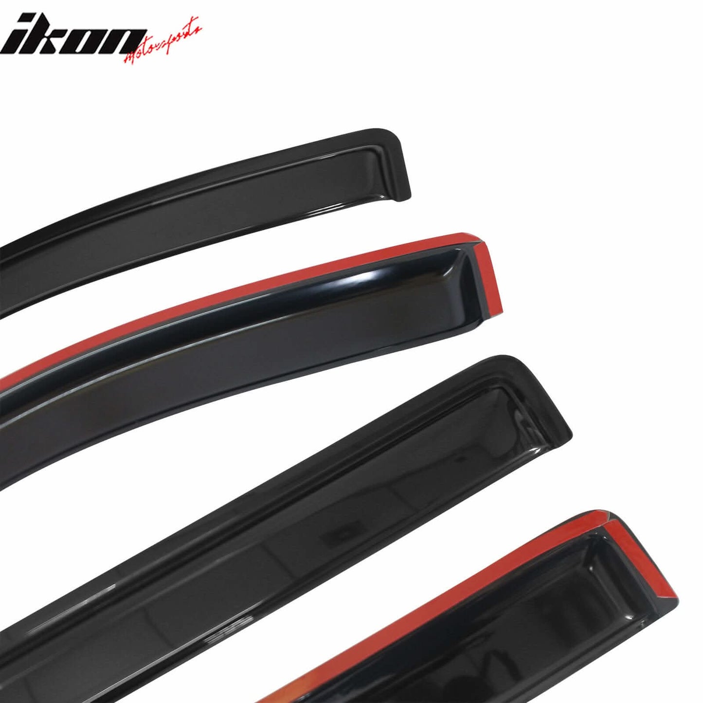 2004-2008 Ford F150 Crew Cab Slim Smoke Tinted Visor Window Acrylic