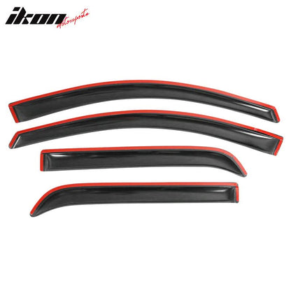 2007-2016 GMC Acadia Slim Style Smoke Tinted Visor Windows Acrylic 4PC