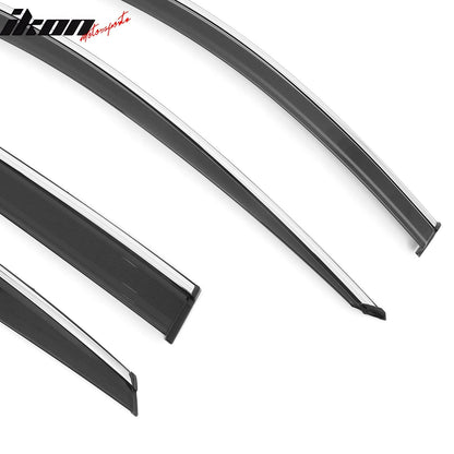 2018-2025 Honda Accord Window Visor Vent Rain Guard W/Chrome Trim PMMA