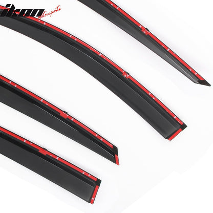 2018-2025 Honda Accord Window Visor Vent Rain Guard W/Chrome Trim PMMA