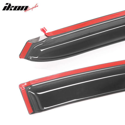 2001-2005 Honda Civic Slim Style Smoke Tinted Visor Windows Acrylic