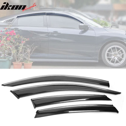 2016-2021 Honda Civic 4Dr Sedan 10th Generation Tape On Window Visor