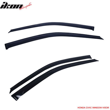 Fits Honda Civic 92-95 EG 2Dr/3Dr Front Bumper Lip + Window Visor