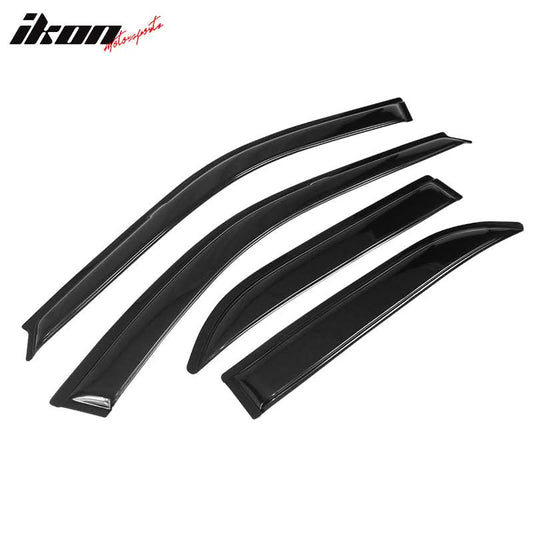 1992-1995 Honda Civic Sedan Tape On Smoke Tinted Window Visors Acrylic