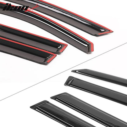 2003-2008 Honda Pilot Slim Style Tape On Smoke Acrylic Visor Windows