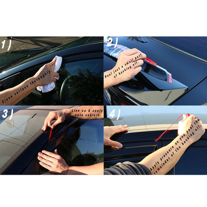 1996-2000 Honda Civic Hatchback Slim Style Smoke Window Visors Acrylic