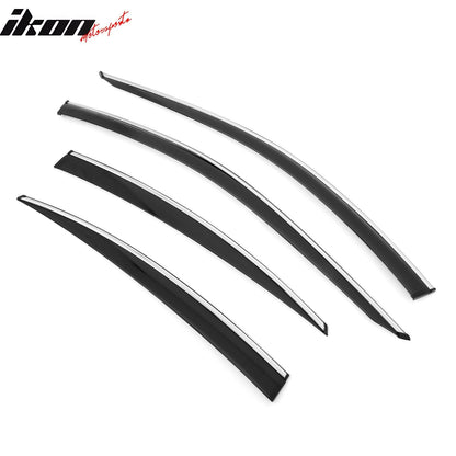 2025 Toyota Camry 4PC Window Visors Vent Rain Guard W/Chrome Trim PMMA