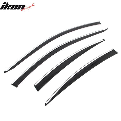 2025 Toyota Camry 4PC Window Visors Vent Rain Guard W/Chrome Trim PMMA