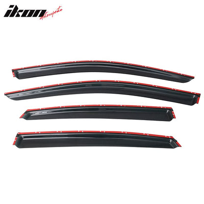 2013-2018 Nissan Altima Slim Style Window Visor Chrome Trim Acrylic