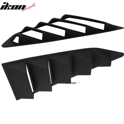 2016-2024 Chevy Camaro Black Rear Side Window Louver Trunk Spoiler ABS