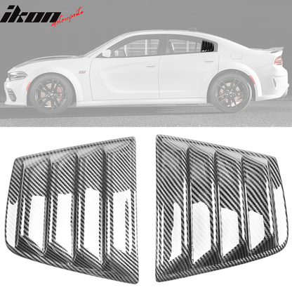 2011-2023 Dodge Charger V2 Side & Rear Window Louver Cover CF Print