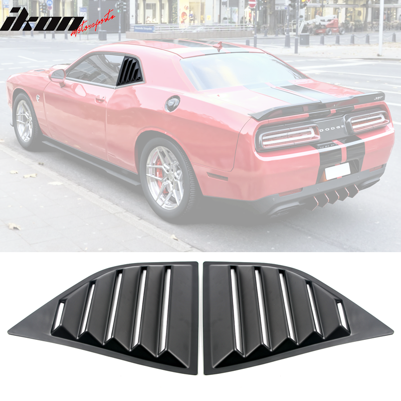 2008-2023 Dodge Challenger XE V2 Style Side Window Louver Scoop PP